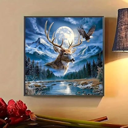 Lophomie Diamond Art Kits for Adults, 5D Deer & Eagle Diamond Painting Kits - Image 4