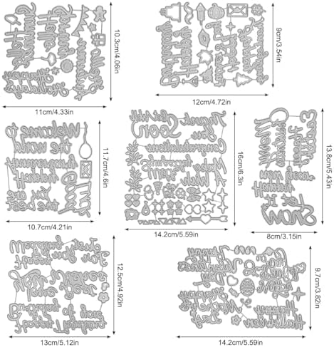 DaKuan 30 Pcs Holiday Blessings Steel Cutting Dies Set for Card Making - Christmas, Birthday, Thanksgiving, Easter, Valentine's, Good Luck, Thank You Craft Supplies - Image 2