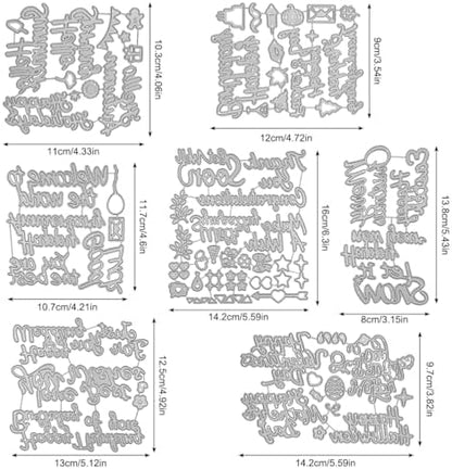 DaKuan 30 Pcs Holiday Blessings Steel Cutting Dies Set for Card Making - Christmas, Birthday, Thanksgiving, Easter, Valentine's, Good Luck, Thank You Craft Supplies - Image 2