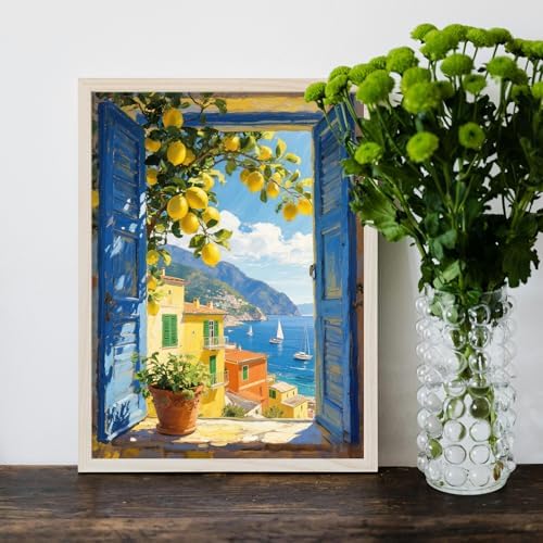 MIRCVSH Lemon Tree Paint by Numbers Kit for Adults,Scenery Oil Acrylic Painting Kits for Adult Beginners on Canvas,Unframed Landscape Paint by Number Kits for Home Wall Decor 16X20 Inch. - Image 5