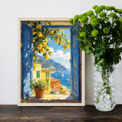 MIRCVSH Lemon Tree Paint by Numbers Kit for Adults,Scenery Oil Acrylic Painting Kits for Adult Beginners on Canvas,Unframed Landscape Paint by Number Kits for Home Wall Decor 16X20 Inch. - Image 5