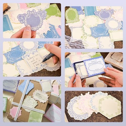 120Pcs Vintage Scrapbook Supplies Embossed Papers,Junk Journal Supply - Image 3