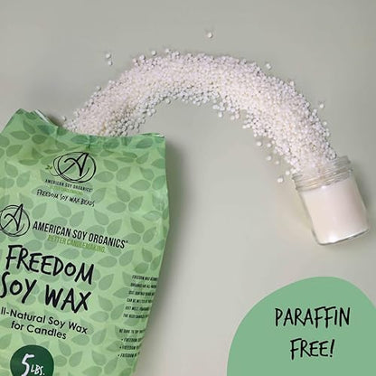 American Soy Organics Freedom Soy Wax Beads, DIY Candle Making Kit, 10 lbs - Image 4