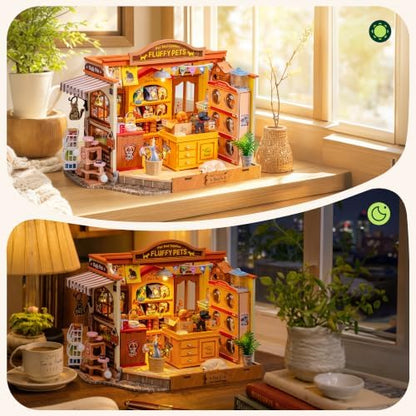 Rolife DIY Miniature House Shop Series - Fluffy Friends Hub Pet Shop - Image 6