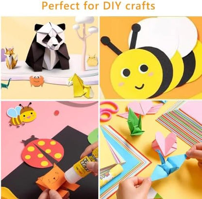 A4 Origami Paper Lake Blue 100 Sheets, 8.27×11.7 inch Double Sided Color Easy Fold Big Origami Paper A4 Colored Copy Papers Thin 70gsm for Beginners, DIY handwork Art and Craft Projects (210 x 297 mm) - Image 6