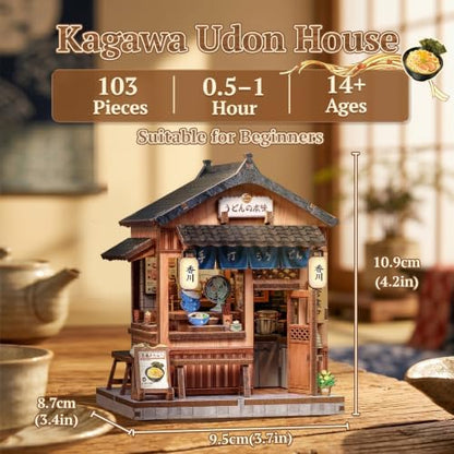 CUTEBEE 3D Wooden Puzzle Miniature House Kit for Adults, DIY Craft Gift - Image 2