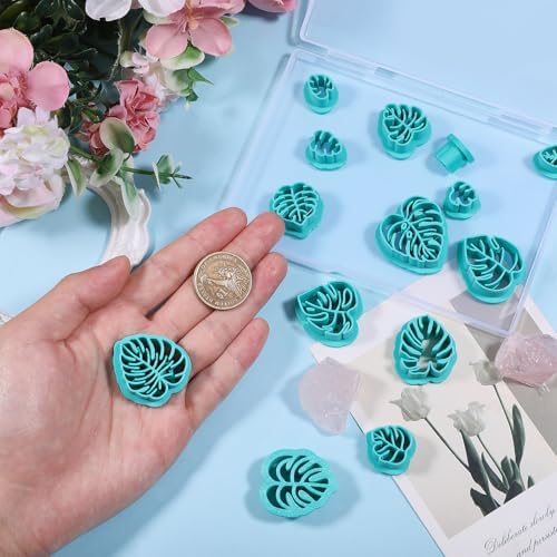 ORIGACH 14 Pcs Monstera Leaves Clay Cutters Set - Image 3