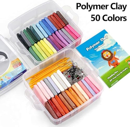 CiaraQ 50-Color Polymer Clay Oven Bake Modeling Kit - Image 5