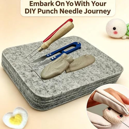 Wool Needle Felting Pad, Felting Mat, Wool Art Block Supplies, 6x6x1 inch - Image 3