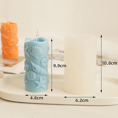 3D Silicone Cylinder Mold - Clay & Resin Casting Molds for Candle Making
