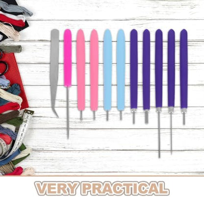 12pcs Quilling Tool Set for Adults, Paper Flower Crafting Kit - Image 3