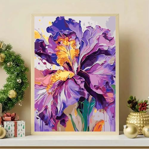 Iris Flower Paint by Numbers Kits for Adults Beginner 16 X 20 inch - Image 4