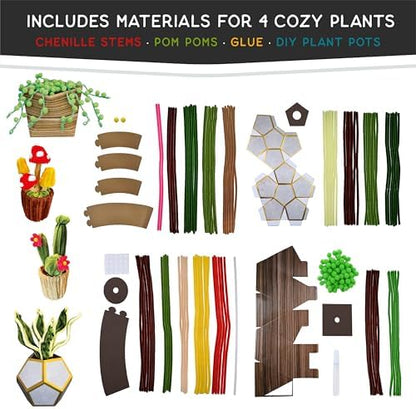 WeVeel Cozy Craftworks Chenille Stem Craft Kit (Plants) - Image 2