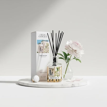 Peony Garden Oil Reed Diffuser | Sweet Floral Scent Essential Oils | Aromatherapy Diffuser & Room Freshener | Home, Bathroom & Office Decor | Housewarming Gift | 6oz