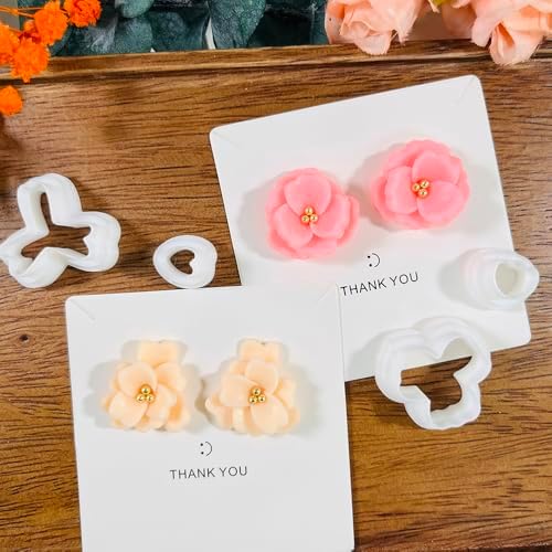 Xaekicr A2-3-1-Handmade Jewelry Pendant Crafting Kit,Flower Plastic Molds Set, DIY Polymer Clay Printing Tools - Image 4
