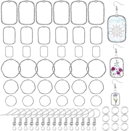 Inbagi 180 Pcs Open Bezels for Resin Jewelry by Inbagi