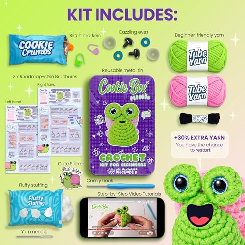 Cookie Box Crochet Kit for Beginners, Snail Dora - Image 2