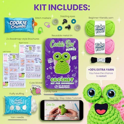 Cookie Box Crochet Kit for Beginners, Snail Dora - Image 2