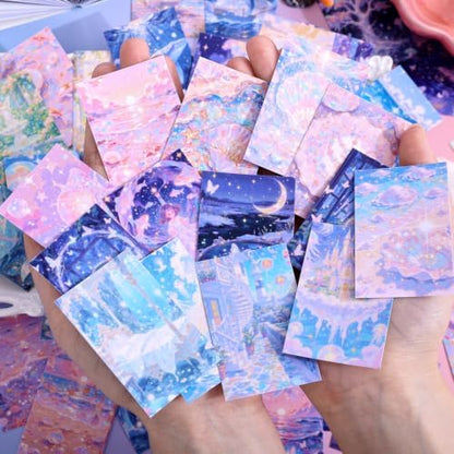 6 Sets 300 Sheets Washi Stickers for Journaling, Colorful Ocean Sticker Book with Sea Creatures, Dreamy Style Scrapbook Sticker Set for Bullet Journal Art Diary Card Craft Gifts Planner Notebook - Image 7