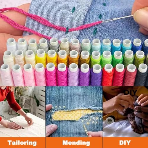 FREFTA Sewing Kit for Adults Beginner and Professionals, Home, Travel Sewing Kit with Sewing Pins and Needles,Seam Rippers,Thread,Threaders for Hand Sewing with Scissor and Accessories (N - 36) - Image 5