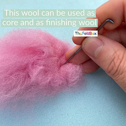The Felt Box Needle Felting Wool Carded Batts Shade Pack 100 Grams 3.5 Oz - Pink/Purple - Image 5