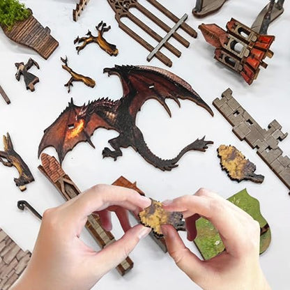 DIY Book Nook Kit, 3D Wooden Puzzle Miniature House Kit for Book Nook Shelf Insert Decoration, Magic Book House Stand Bookend Dollhouse for Adults - Spirit Valley of The Magic Ring (SQ-05) - Image 6