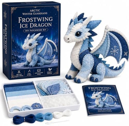 Winter Fantasy Animal Felt Sewing Kit, DIY Patchwork Craft Kit with Pre-Cut Felt Pieces, 3D Stuffed Animal Making Set for Beginners Adults Teens, Creative Home Decor Gift (I) by Unknown