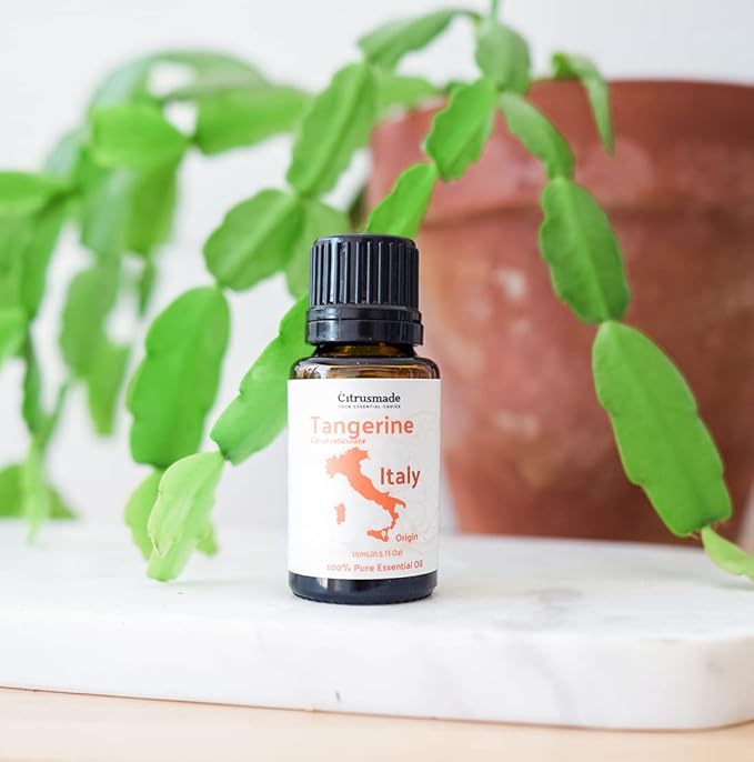 Nature Packaged Tangerine Essential Oil - Direct from Citrusmade in Sicily, Italy - Essential Oils for Diffusers & Aromatherapy | 100% Pure Therapeutic Grade (15ml)