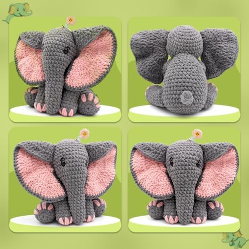 CODGP Crochet Kit for Beginners, 13-Inch Elephant Crochet Kit for Adults - Image 6