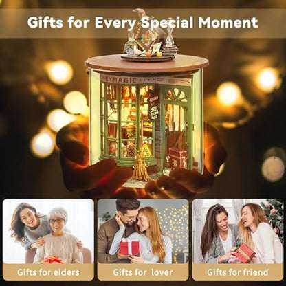 Flever Dollhouse Miniature DIY House Kit Creative Room Dream Bottle Series with Furniture for Romantic Valentine's Gift (Magical Shop) - Image 6