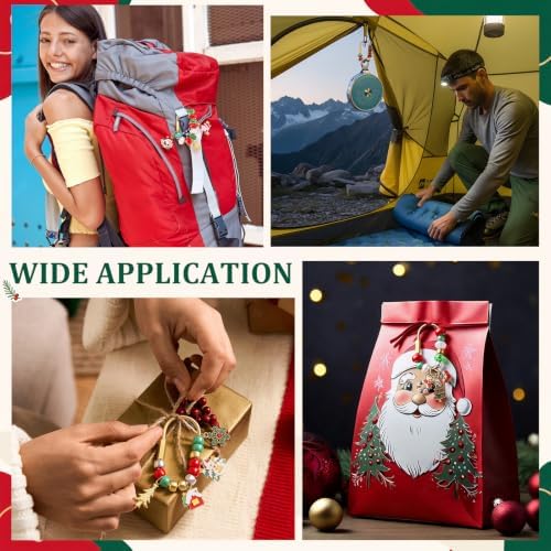 Sureio 235 Pcs Gold Brass Carabiner Xmas DIY 12 Set Carabiner Bag Making - Image 6