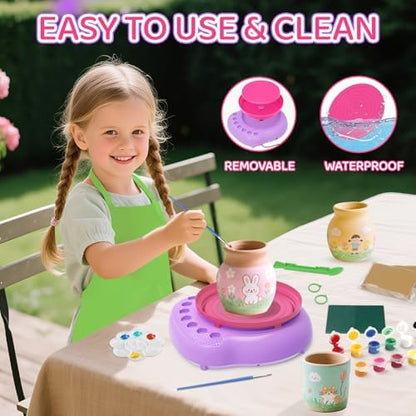 Pottery Wheel for Kids, Complete Kit with Air-Dry Clay, Ages 8-12 - Image 2