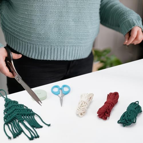 INFUNLY 3 Set Christmas Tree DIY Macrame Kit for Beginners with Video Tutorial and Instructions Handmade Woven Christmas Trees Kit Christmas Tree Macrame Hanging Ornaments for Wall Hanging Home Decor - Image 5