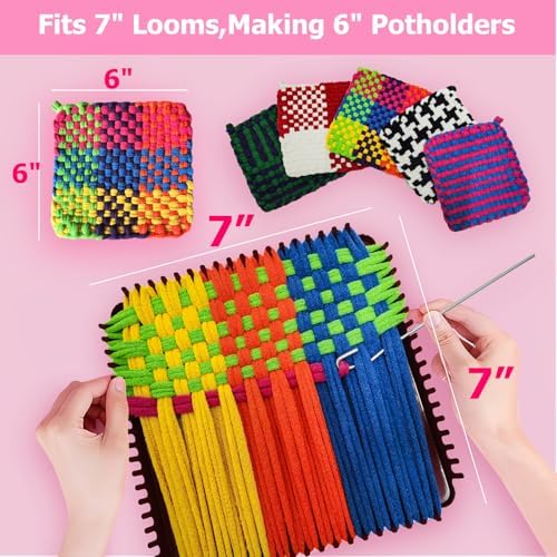 OYACH 7inch Cotton Potholder Weaving Loom Refill Loops, 440 Potholder Loops - Image 5