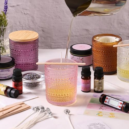 DARJEN Candle Making Kit for Adult, 4 Jars & 4 Tins Soy Wax Scented DIY Set - Image 6