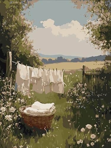 WUDWL Scenery Paint by Numbers Kit for Adults,Color By Numbers for Adults by WUDWL