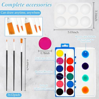 Ctosree 12 Sets Pre Drawn Canvas Kit for Painting,Vivid Flower,8 x 10 in - Image 4