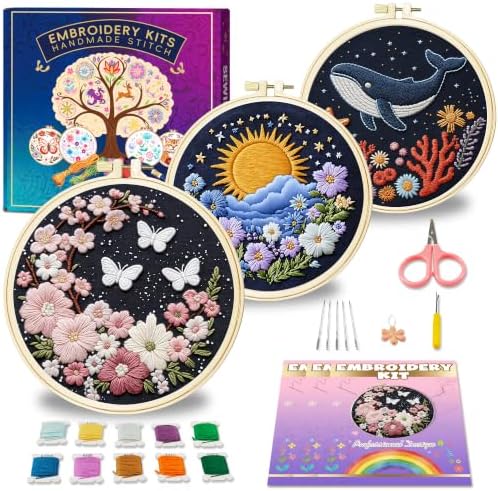 Huacan Embroidery Kit for Adults Beginners with Gift Box by Home
