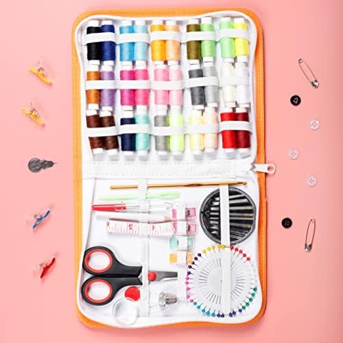 Incraftables Sewing Kit – 75+ Piece Travel & Crafting Set with Scissors, Colored Threads, Measuring Tape, Needles & More in a Zippered Nylon Case - Image 6