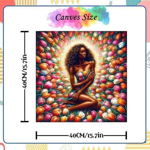 NZNANCHU Paint by Number for Adult,DIY Woman Painting Kits for Adults,Color by Numbers,Paint by Number Canvas Crafts Watercolor for Beginners Hoom Decor (Woman) - Image 3