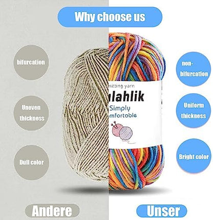 50g(1x50g) Acrylic Yarn for Crocheting and Knitting, Colorful Gradient Yarn Thread, 1 Rolls Skeins, Multicolor Hilo Acrílico, Perfect for DIY Crafts Project - Image 5