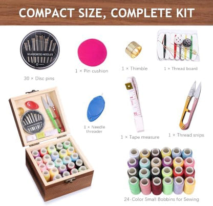 MKNZOME Sewing Box with Supplies Kit for Women, Complete Accessories - Image 2