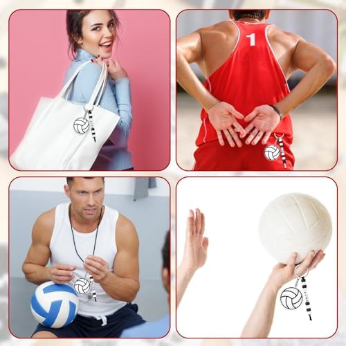 Suncalla 984 Pcs 24 Set Volleyball Keychain Making Kit DIY Volleyball Beads - Image 6