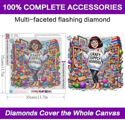 Diamond Art Kits for Adults, Craft Supply Hoarder Diamond Art Painting Kits - Image 4
