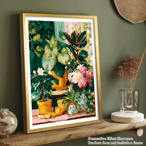 ICYANART Plant Paint by Numbers Kit for Adults, Adult Paint by Number Kits - Image 3
