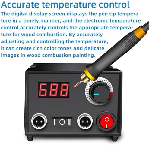 FIRElood LH30 Wood Burning Kit, Digitally Adjustable Temperature Wood burner Pen Kit, Wood Burning Tool, Professional Wood Burner Tool Kit for Adults and Beginners Craft (LH30-2 NEW) - Image 3