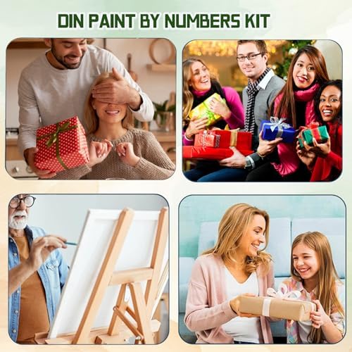 4 Pack Paint by Numbers Kit for Adults, Paint by Numbers with Frame 8x12 In - Image 7
