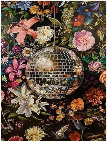 Disco Paint by Numbers Kit for Adults Beginners, 16x20 inch by MANDUN