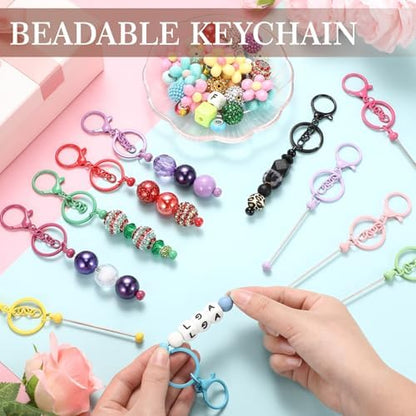 Tondiamo 24 Pcs Beadable Keychain Bar - Image 2