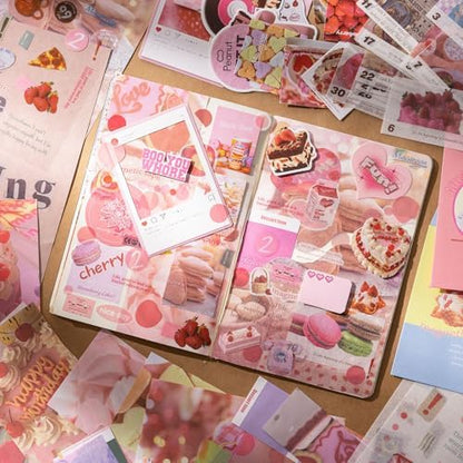 YagCu Scrapbook Kit for Beginners, Aesthetic Junk Journal Supplies, Scrapbooking and Journaling Materials, Bullet Journals Stationery, Planner DIY Arts Craft, Women Adults - Image 2